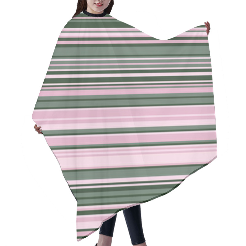 Personality  Elegant Horizontal Stripes In Soft Pink And Muted Greens.  Perfect For Backgrounds, Textile Designs, Or Any Project Needing A Subtle Yet Stylish Pattern. Hair Cutting Cape