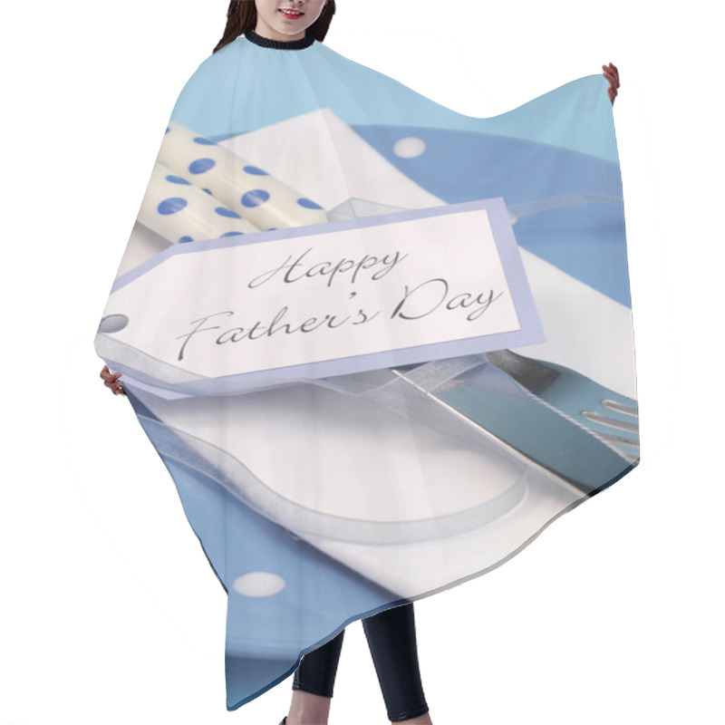 Personality  Happy Fathers Day Table Place Setting Hair Cutting Cape