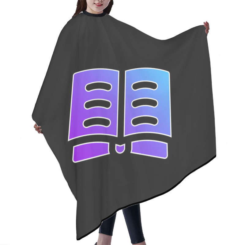 Personality  Book Blue Gradient Vector Icon Hair Cutting Cape