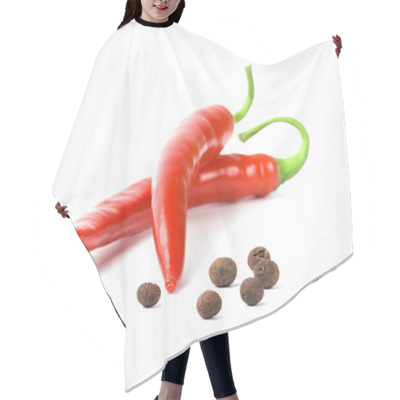 Personality  Two Red Cayenne And Black Pepper Hair Cutting Cape