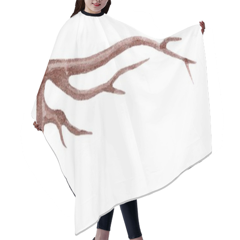 Personality  A Beautiful Handcrafted Brown Tree Branch Illustration With Intricate Details, Evoking A Sense Of Tranquility And Connection To Nature. Perfect For Nature-inspired Designs. Hair Cutting Cape