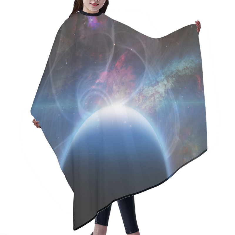 Personality  Planet With Nebulos Filaments Hair Cutting Cape