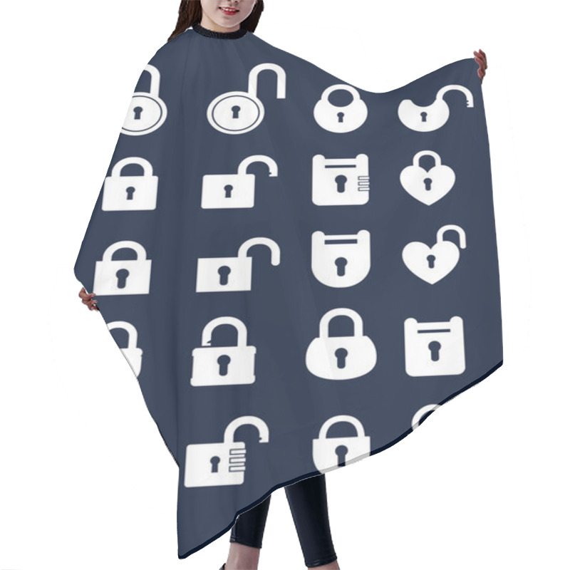 Personality  Locks Silhouettes Set Hair Cutting Cape