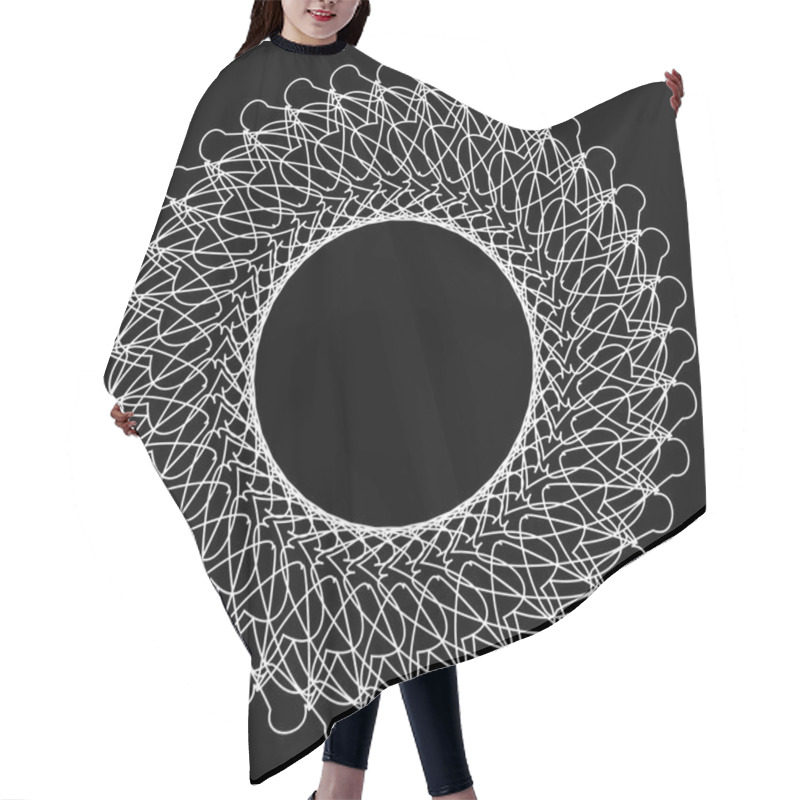 Personality  Geometric Circle. Circular Element. Hair Cutting Cape