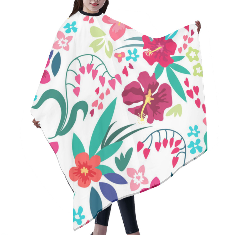 Personality  Bright Summer Garden.  Hair Cutting Cape