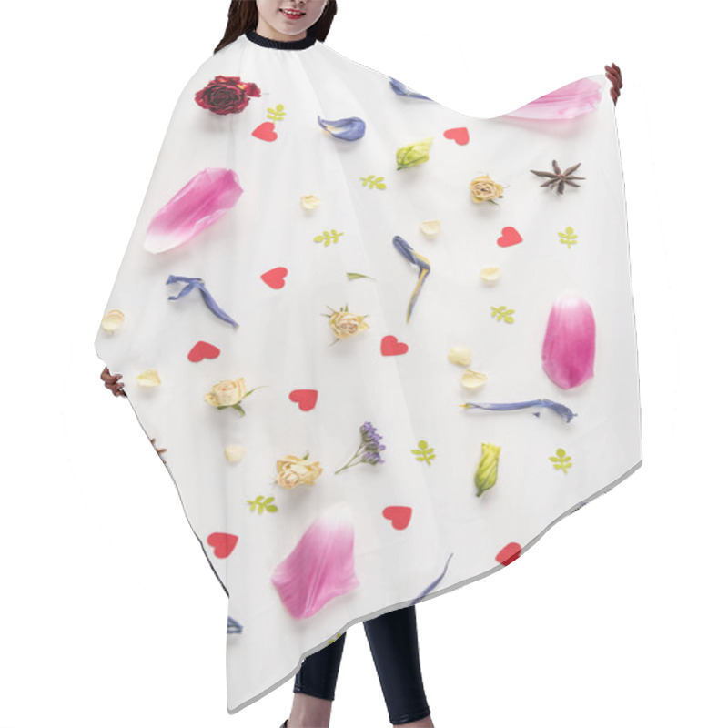 Personality  Variety Of Flowers And Herbs Hair Cutting Cape