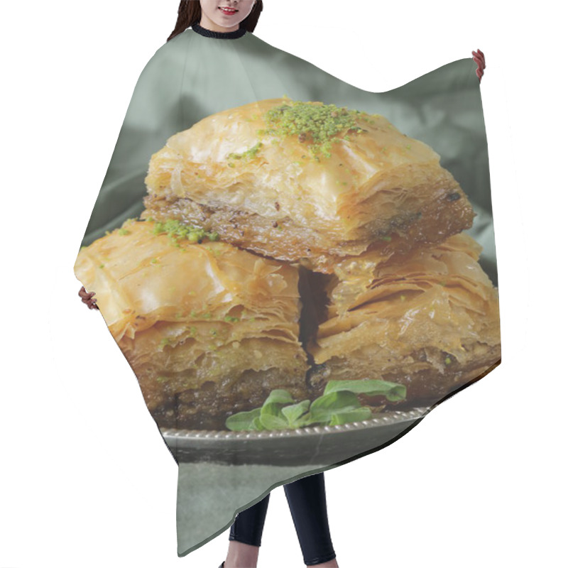 Personality  Turkish Arabic Dessert Baklava With Honey And Nuts Hair Cutting Cape