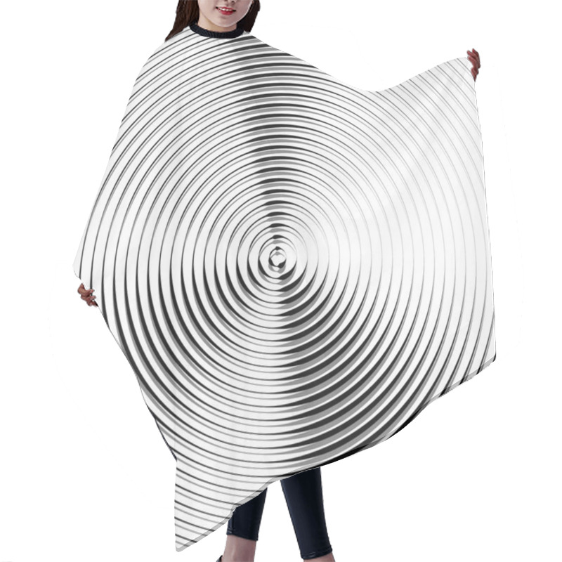 Personality  Circular Ripple Pattern, Concentric Circles  Hair Cutting Cape