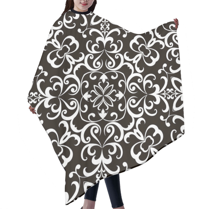 Personality  Black And White Swirly Pattern Hair Cutting Cape