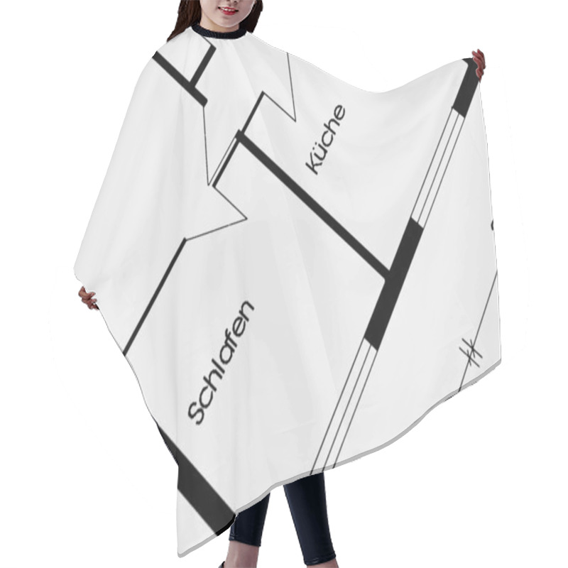 Personality  Ground Plan Hair Cutting Cape