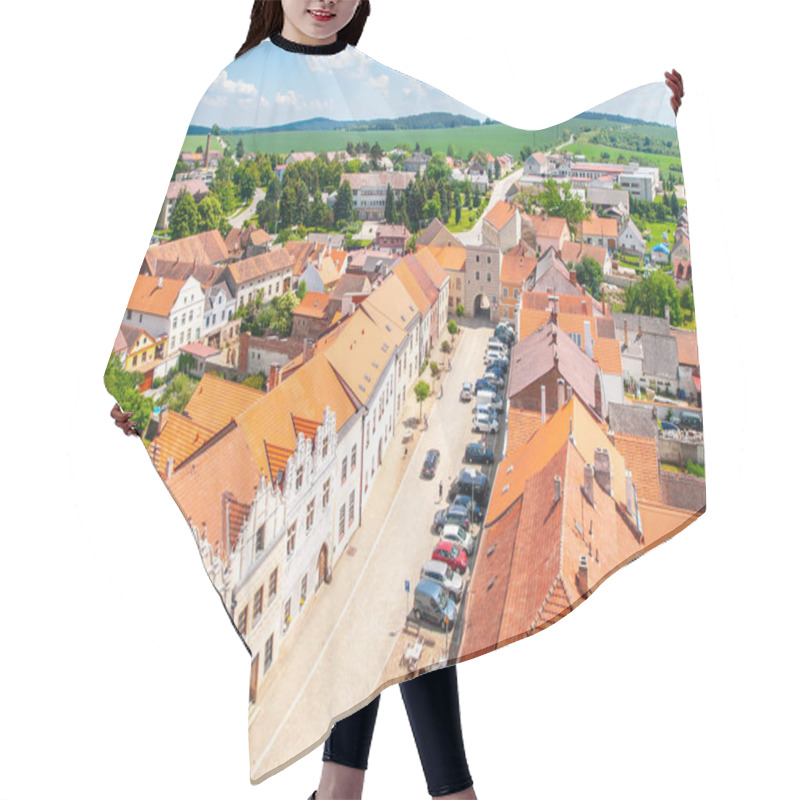 Personality  Aerial View Of Renaissance Houses In Slavonice, Czech Republic Hair Cutting Cape