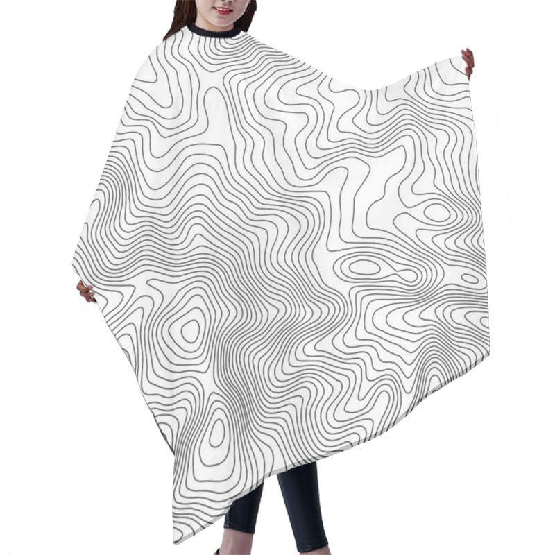 Personality  Topographic Map Background With Space For Copy . Line Topography Map Contour Background , Geographic Grid Abstract Vector Illustration . Abstract Geometric Lines . Hair Cutting Cape