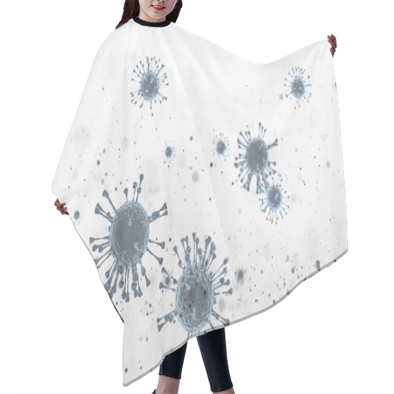 Personality  Dirty Germ Bacteria Space Covid Sars Mers Danger Virus Droplet 3D Illustration Concept For Background. Hair Cutting Cape