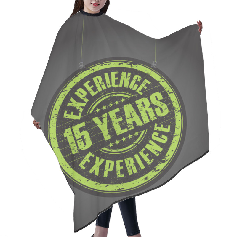 Personality  A Hanging 15 Years Experience Stamp Hair Cutting Cape