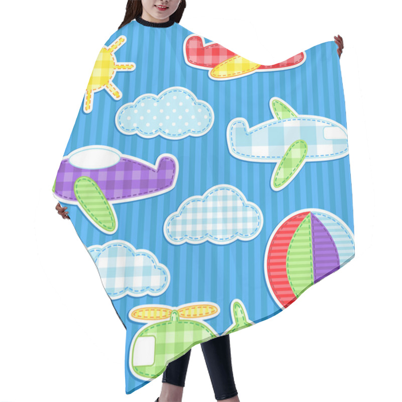 Personality  Transport Stickers Hair Cutting Cape