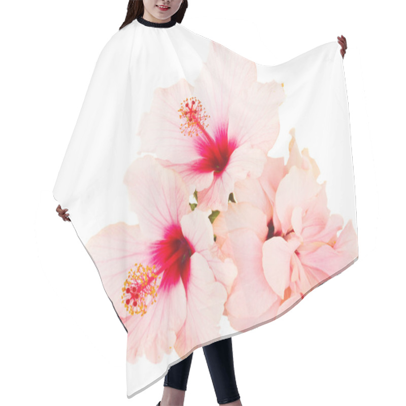 Personality  Hibiscus Flower Hair Cutting Cape