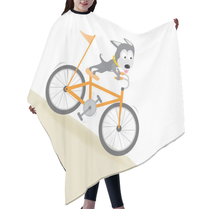 Personality  Dog Biking Downhill Hair Cutting Cape