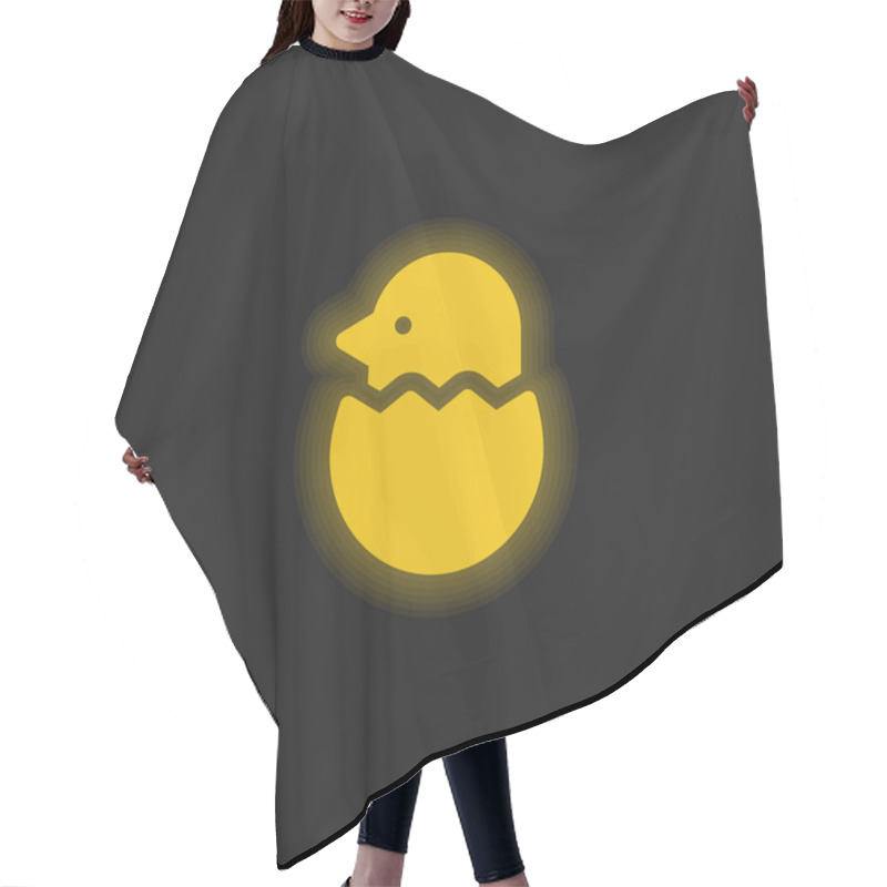 Personality  Bird Yellow Glowing Neon Icon Hair Cutting Cape