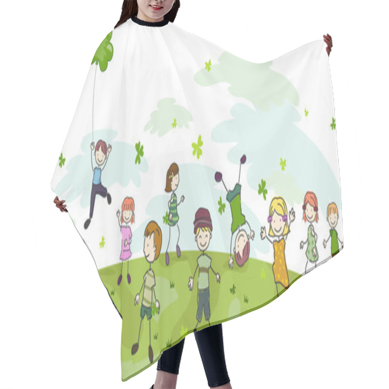 Personality  St. Patrick's Day Doodle Hair Cutting Cape