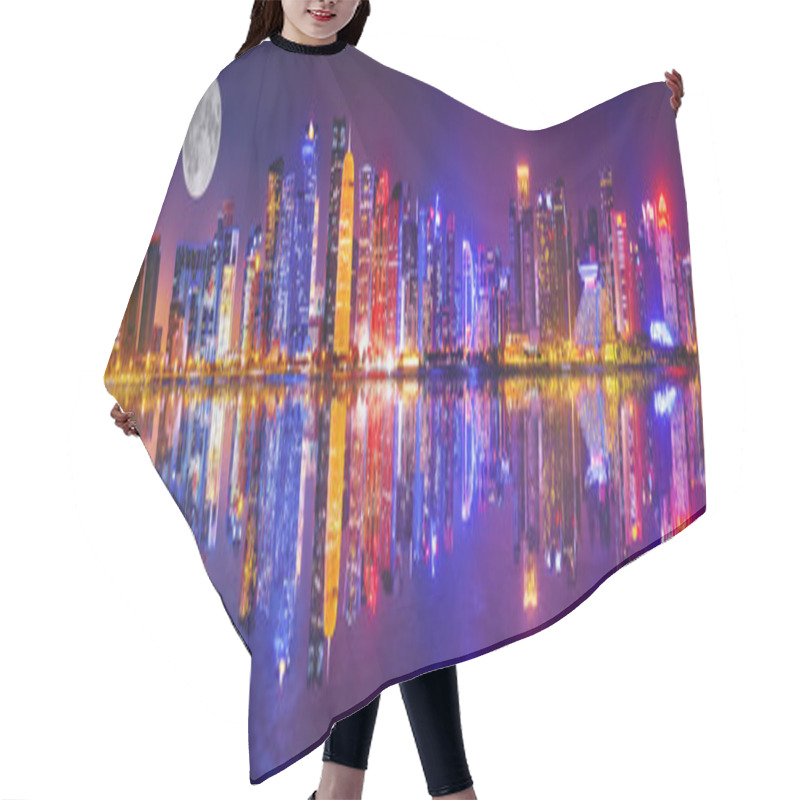 Personality  Doha Skyline Reflection Night Hair Cutting Cape