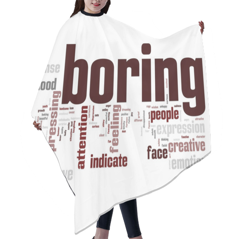 Personality  Boring Word Cloud Hair Cutting Cape