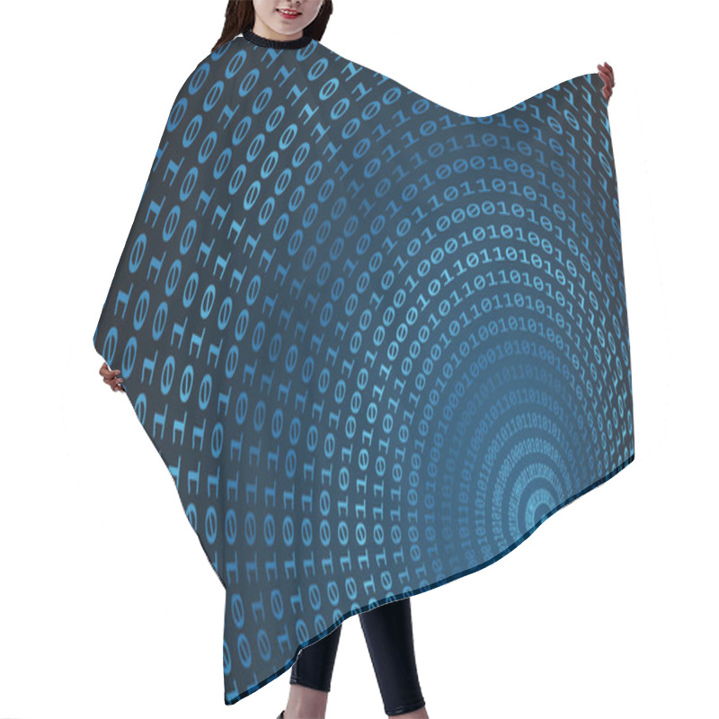 Personality  Binary Code Tunnel, Vector Background Hair Cutting Cape