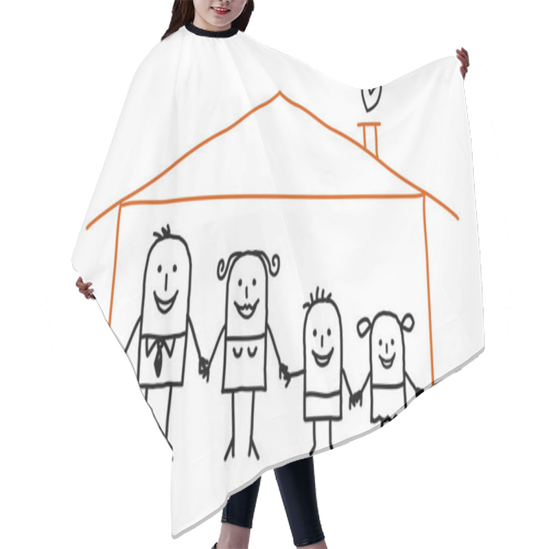 Personality  Cartoon Family - At Home Hair Cutting Cape