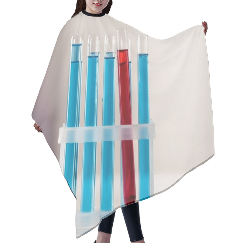 Personality  Test Tubes With Bright Liquids Hair Cutting Cape