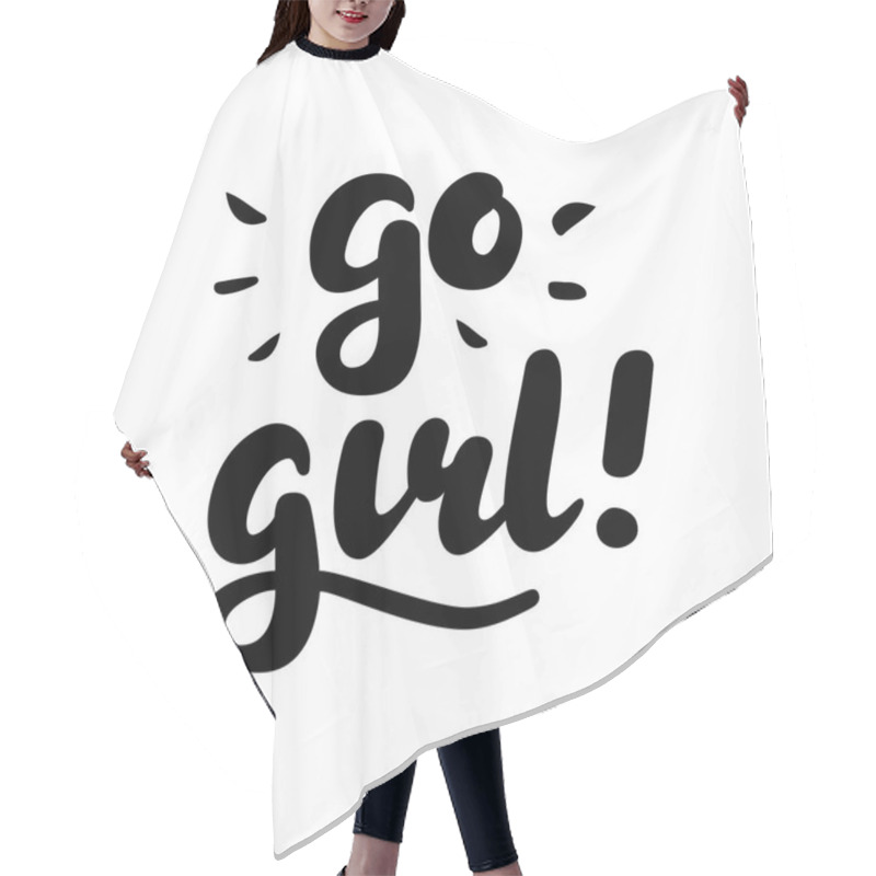 Personality  Go Girl Hand Written Design Hair Cutting Cape