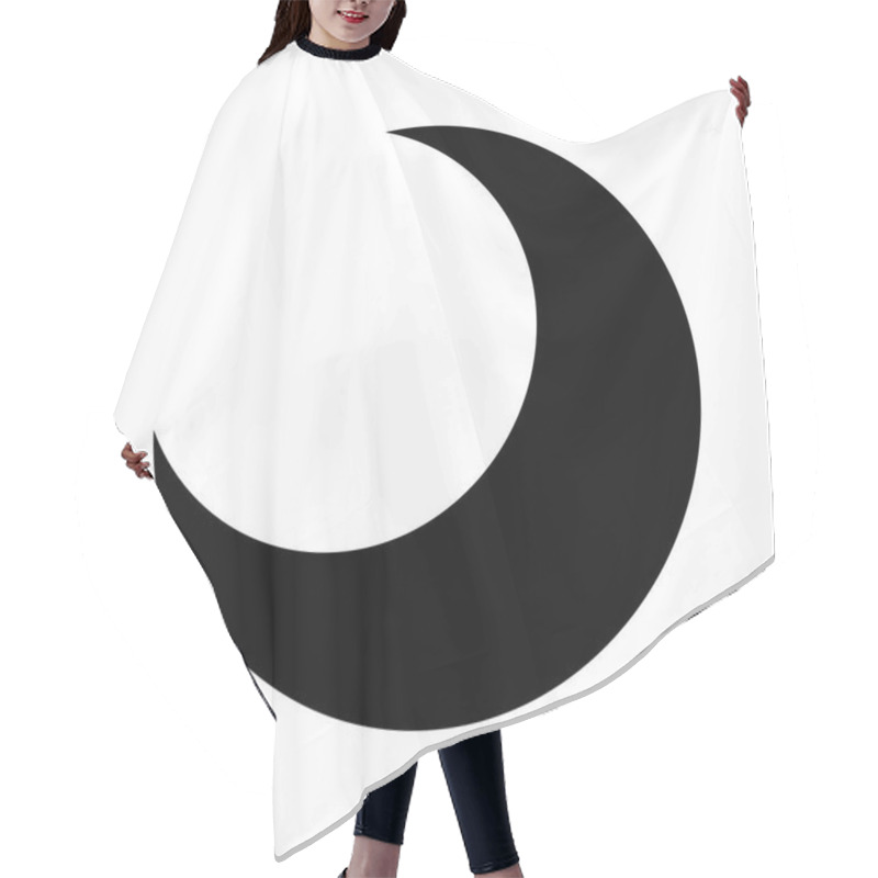 Personality  Moon Silhouette Isolated Icon Hair Cutting Cape