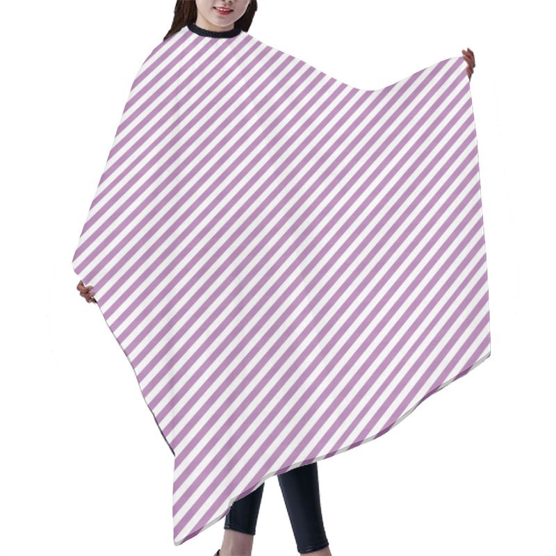 Personality  Purple Diagonal Lines Pattern Hair Cutting Cape