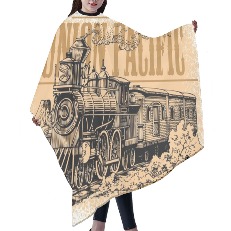 Personality  Old Steam Machine  Hair Cutting Cape