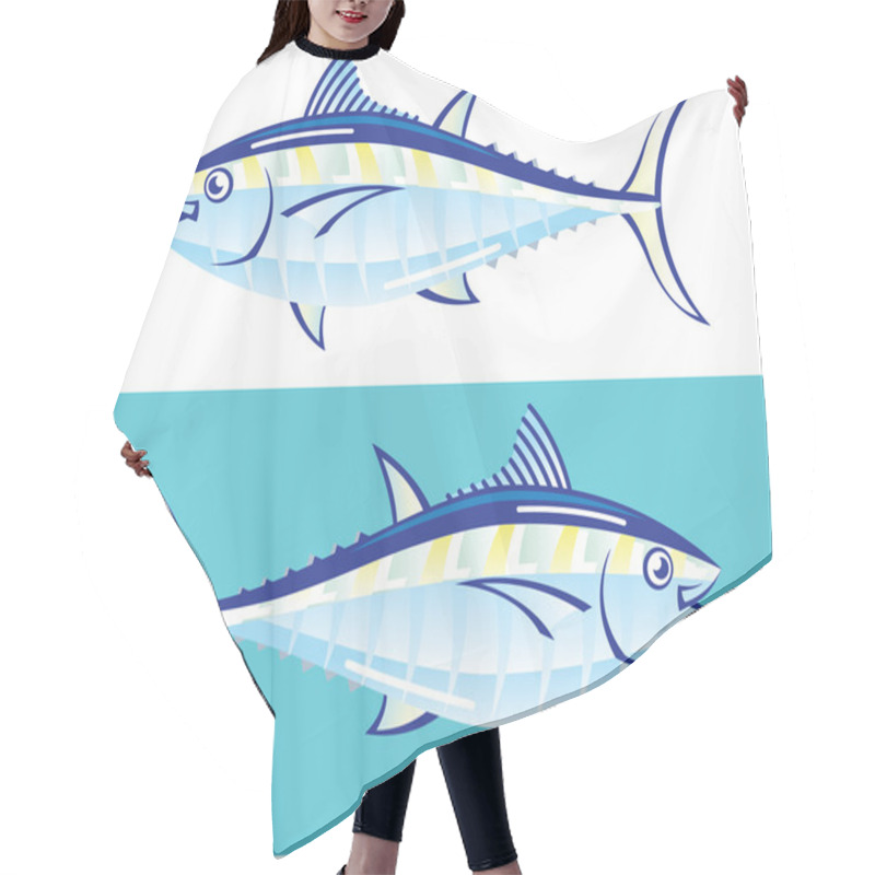 Personality  Yellow Fin Tuna Vector Stylized Hair Cutting Cape