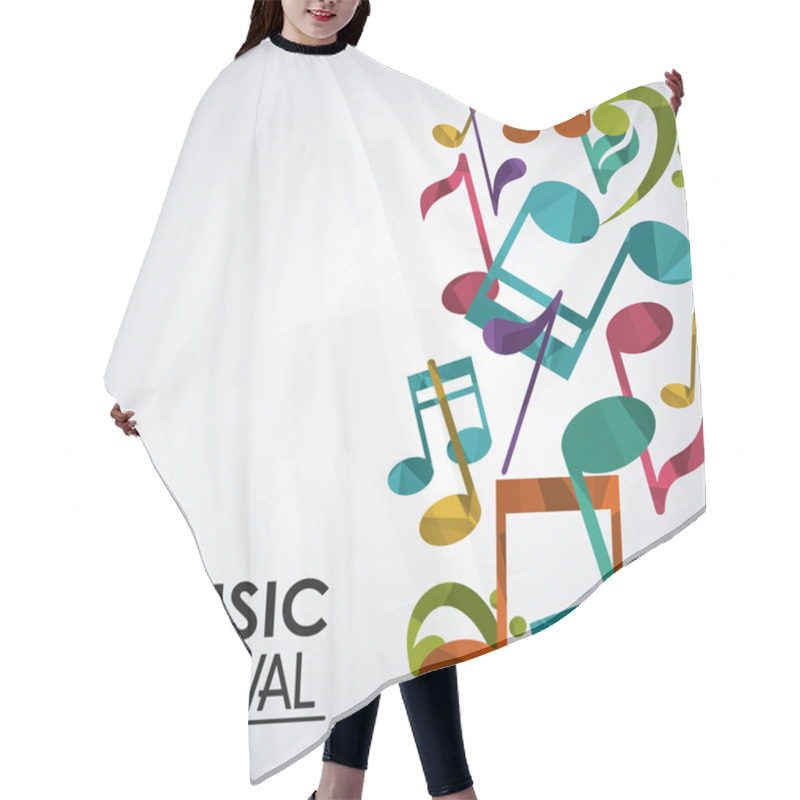 Personality  Music Note Sound Media Festival Icon. Vector Graphic Hair Cutting Cape