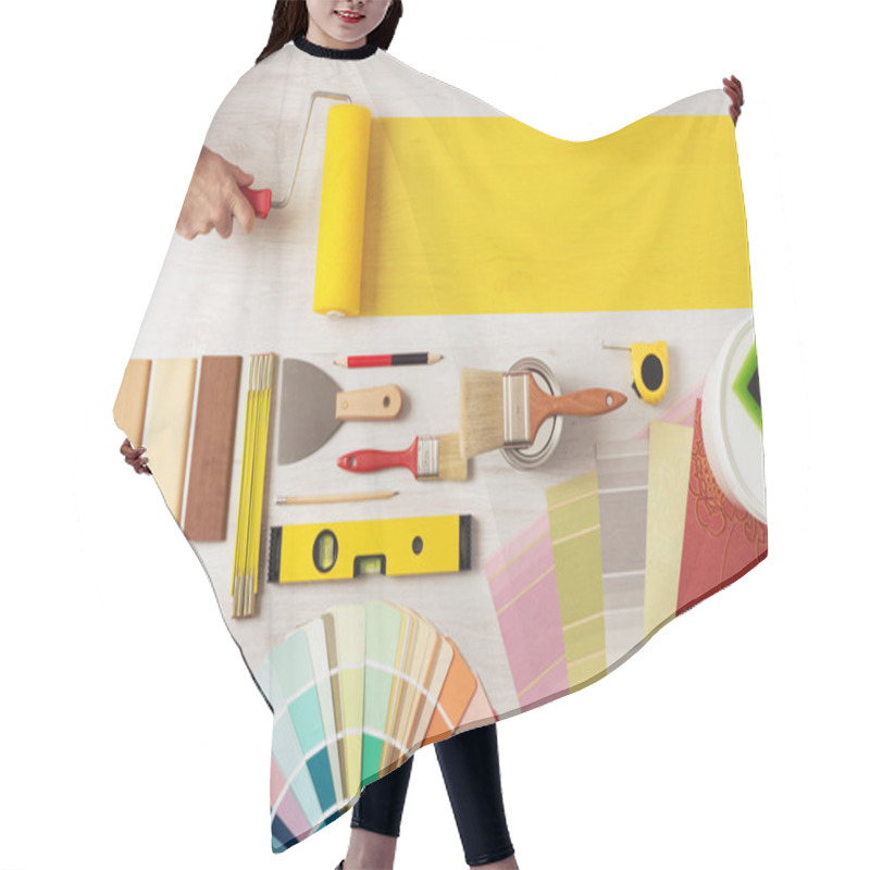 Personality  Painting And Decorating DIY Banner Hair Cutting Cape