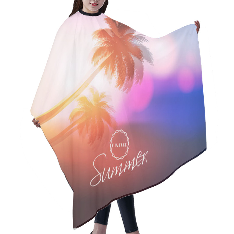 Personality  Paradise Island In Sunset Hair Cutting Cape