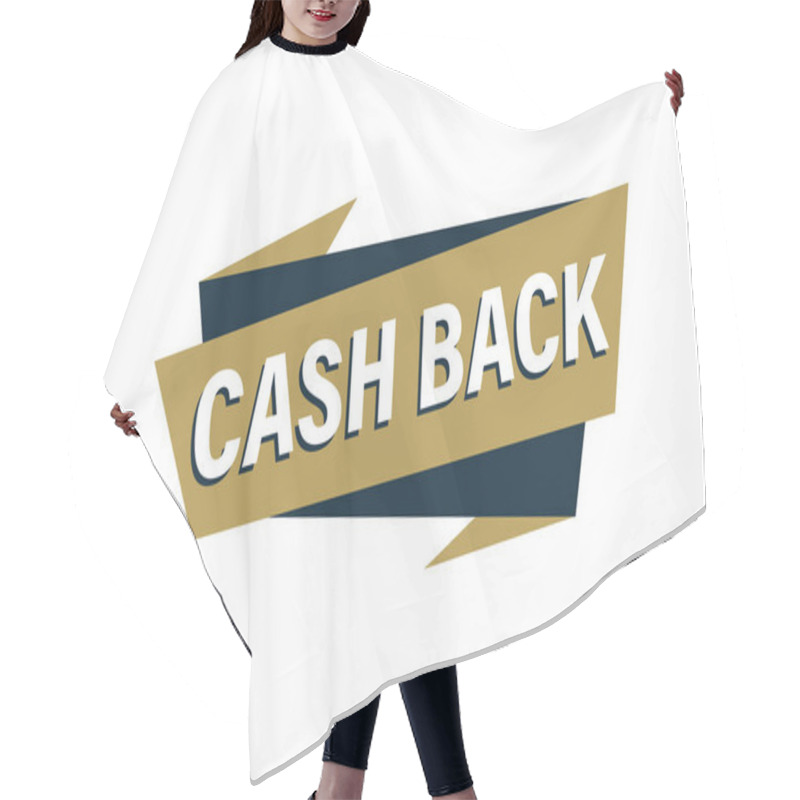 Personality  Cash Back Stamp Vector Illustration, Cash Back Hair Cutting Cape