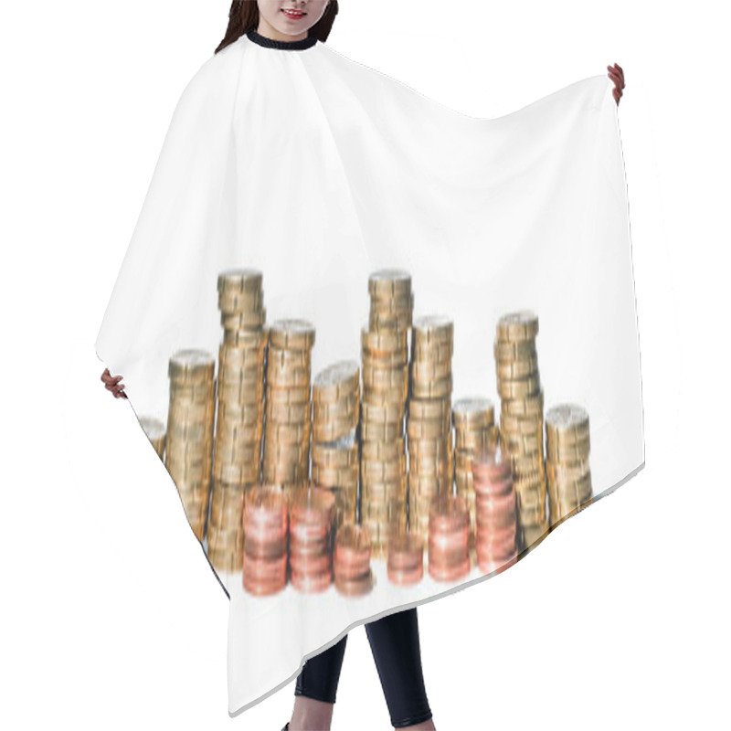 Personality  Panorama Of Coin Piles Hair Cutting Cape