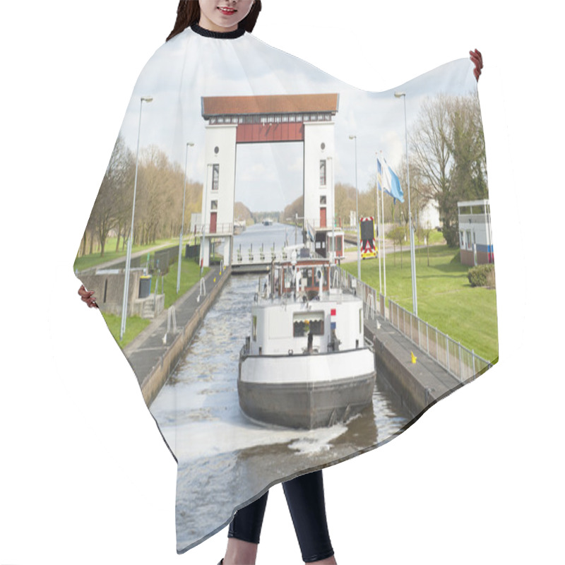 Personality  Lock Gates And Channels With Boat Hair Cutting Cape