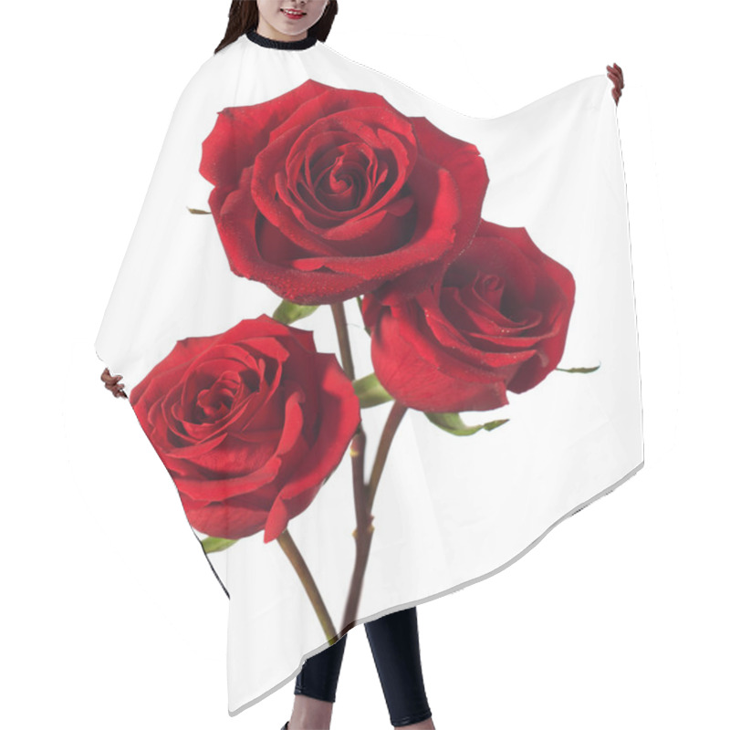 Personality  Two Red Roses Hair Cutting Cape