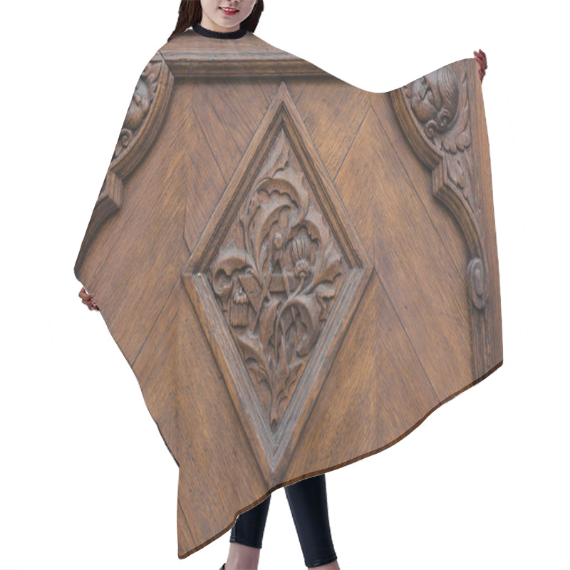 Personality  European Door Emblem Texture Oak Heavy Closeup Doorknob Surface  Hair Cutting Cape