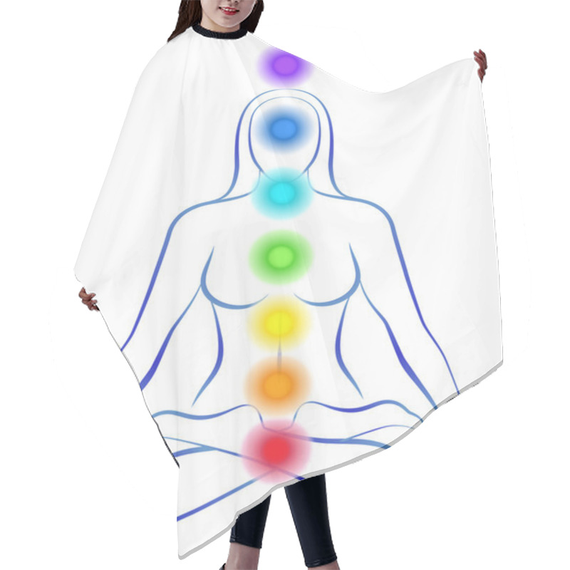 Personality  Chakras Woman Hair Cutting Cape