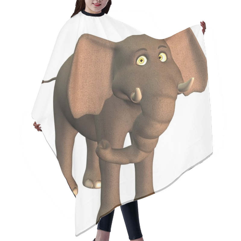 Personality  Cute Toon Elephant Hair Cutting Cape