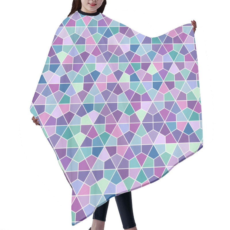 Personality  Seamless Geometric Hexagonal Pattern Hair Cutting Cape