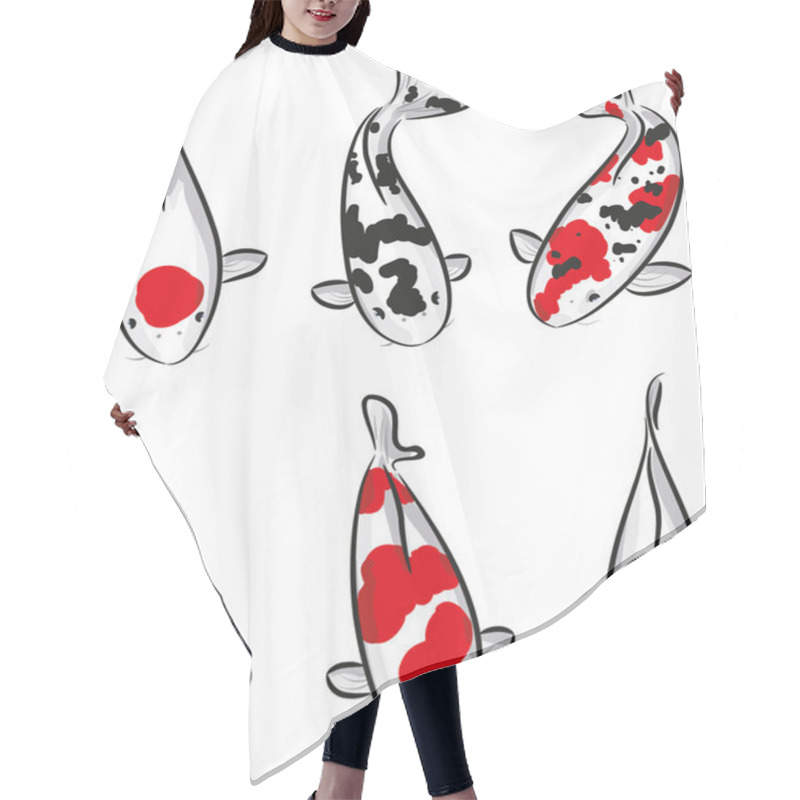 Personality  Set Of Carp Koi Hair Cutting Cape