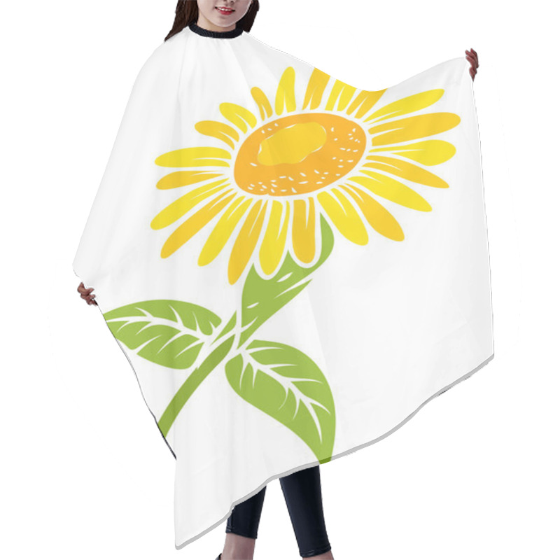 Personality  Sunflower Vector Design Hair Cutting Cape