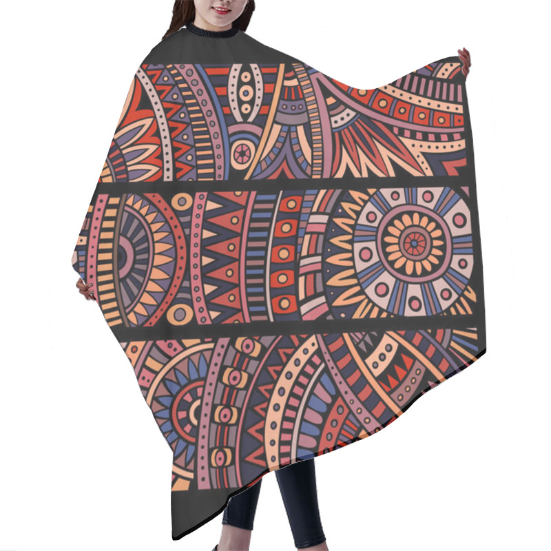 Personality  Abstract Vector Ethnic Pattern Cards Set Hair Cutting Cape