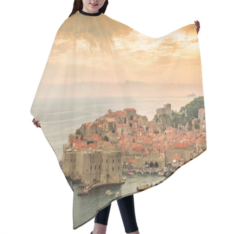 Personality  Panoramic Landscape Of Dubrovnik, Historic City In Croatia. Hair Cutting Cape