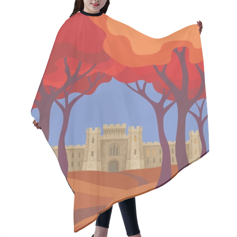 Personality  Evening Landscape With Castle Hair Cutting Cape