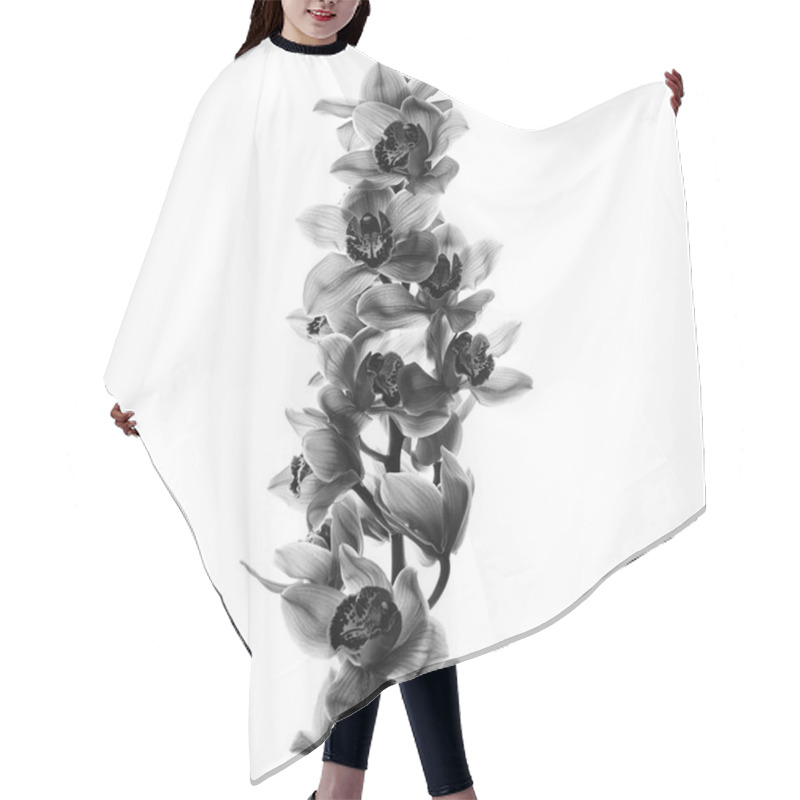 Personality  Orchid Flowers Isolated Hair Cutting Cape